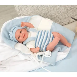 Baby Arias Doll with Blue Blanket (35cm)