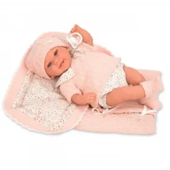 Baby Arias Doll with Pink Blanket (35cm)
