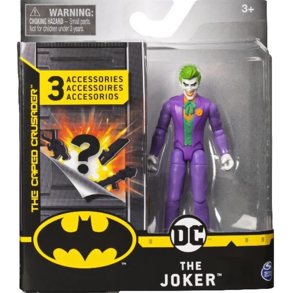 Batman: 4-Inch Action Figure with 3 Mystery Accessories