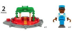 Brio World Railway Track - Turntable & Figure