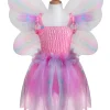 Butterfly Dress With Wings And Wand Pink (5-6 years)