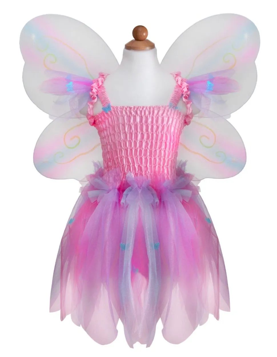 Butterfly Dress With Wings And Wand Pink (5-6 years)