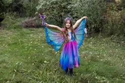 Butterfly Twirl Dress, Wings And Headband Blue / Purple (3-4 years)