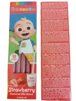 Cocomelon Milk Straws Strawberry