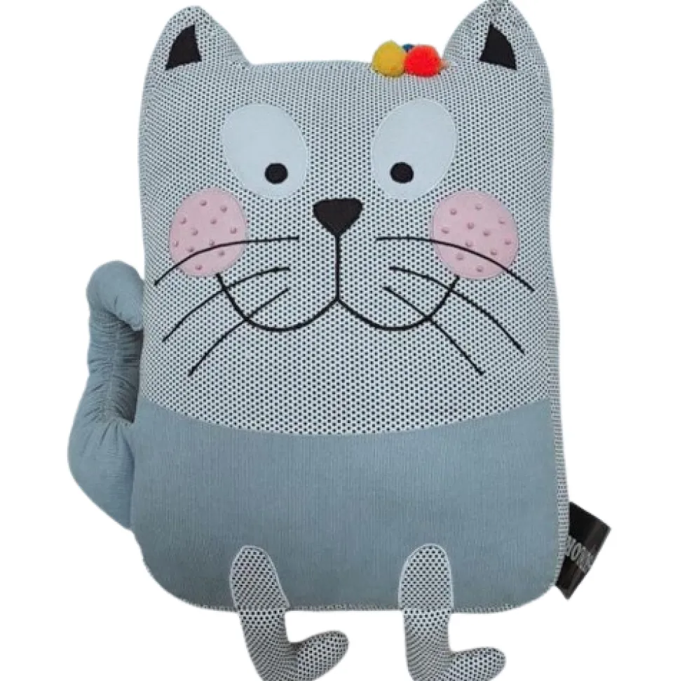 Embroidered Cat Cushion