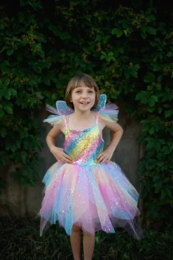 Fairy Dress And Wings Rainbow (3-4 years)