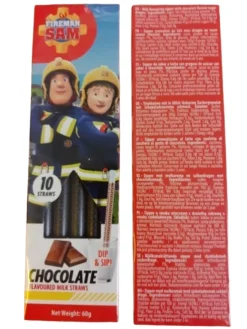 Fireman Sam Milk Straws Chocolate