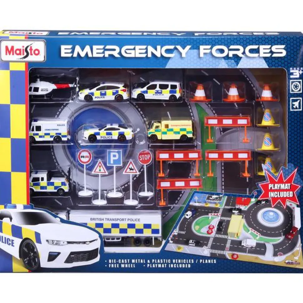 Fresh Metal Emergency Force Playset Inc Playmat