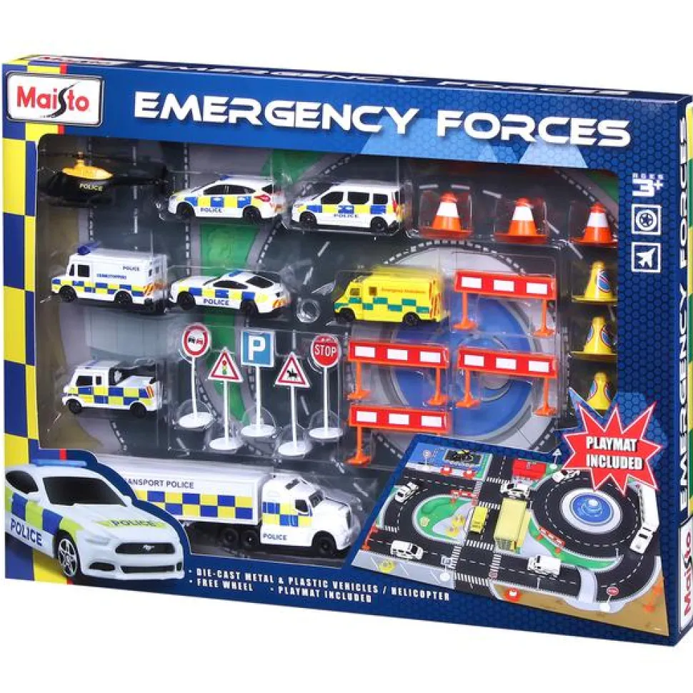 Fresh Metal Emergency Force Playset Inc Playmat