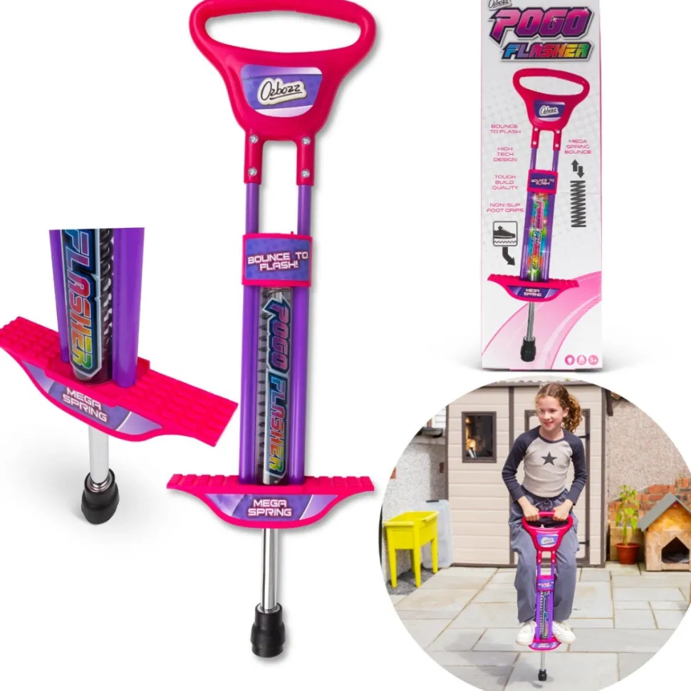 Go Light Up Pogo Stick Pink 89 Cm