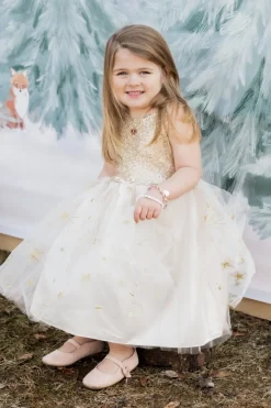 Golden Glam Princess Party Dress (3-4 years)