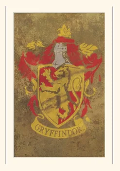 Harry Potter Gryffindor Crest Loose Mounted Print
