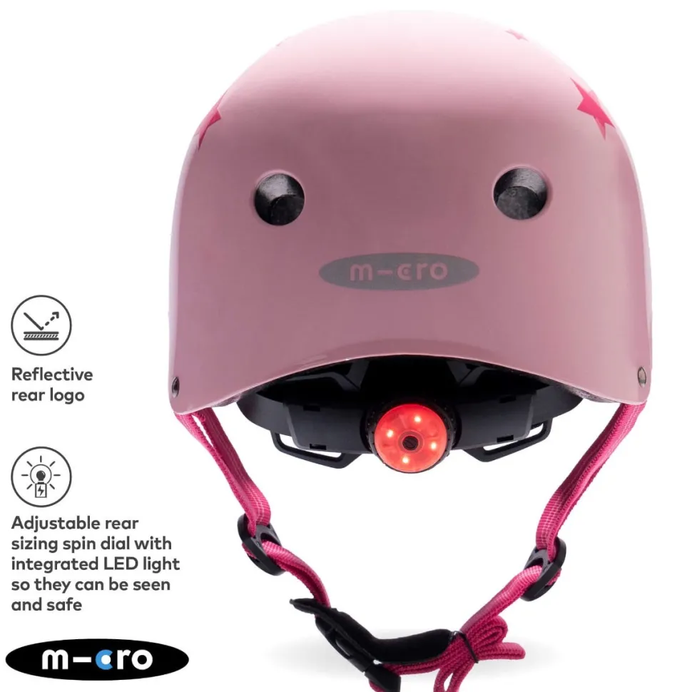 Helmet Pink Star Medium (55-58cm)