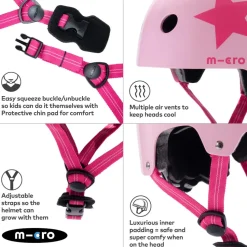 Helmet Pink Star Small (48-54cm)