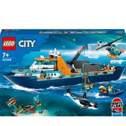 LEGO® 60368 City Arctic Explorer Ship, Big Floating Boat Toy