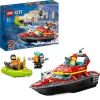 LEGO® 60373 City Fire Rescue Boat Toy, Floats On Water Set