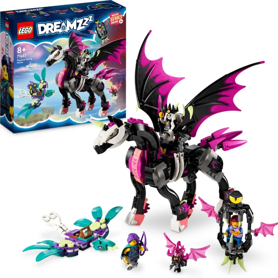LEGO® 71457 Dreamzzz Pegasus Flying Horse Toy, 2In1 Creature