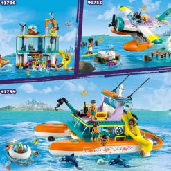 LEGO® 41734 Friends Sea Rescue Boat Toy with Dolphin Figures
