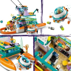 LEGO® 41734 Friends Sea Rescue Boat Toy with Dolphin Figures