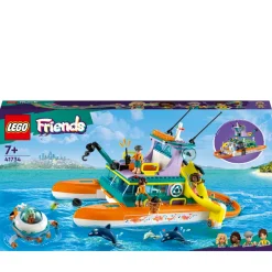 LEGO® 41734 Friends Sea Rescue Boat Toy with Dolphin Figures