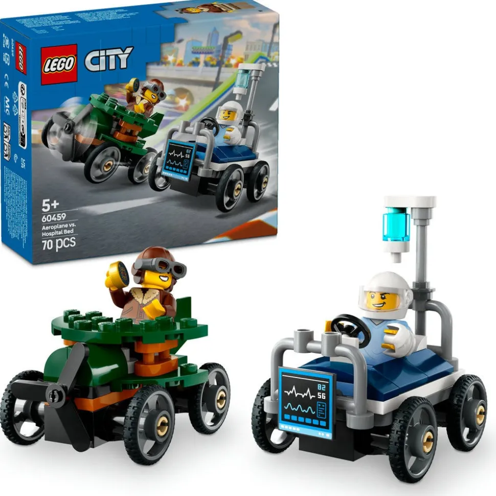 LEGO® City Aeroplane vs. Hospital Bed Race Car Pack 60459