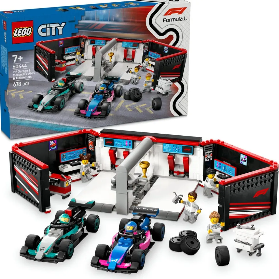 LEGO® City F1 Garage & Mercedes-AMG & Alpine Cars Set 60444