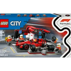 LEGO® City F1 Pit Stop & Pit Crew with Ferrari Car Toy 60443