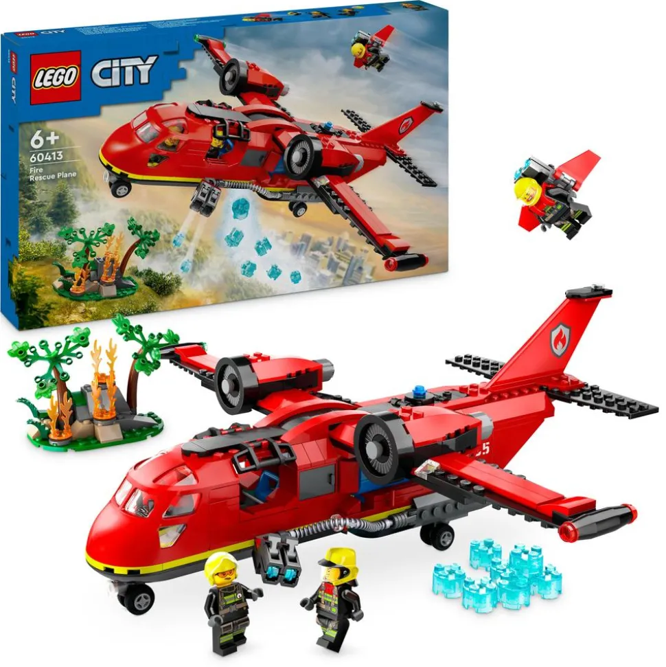 LEGO® City Fire Rescue Plane Building Toy Set 60413