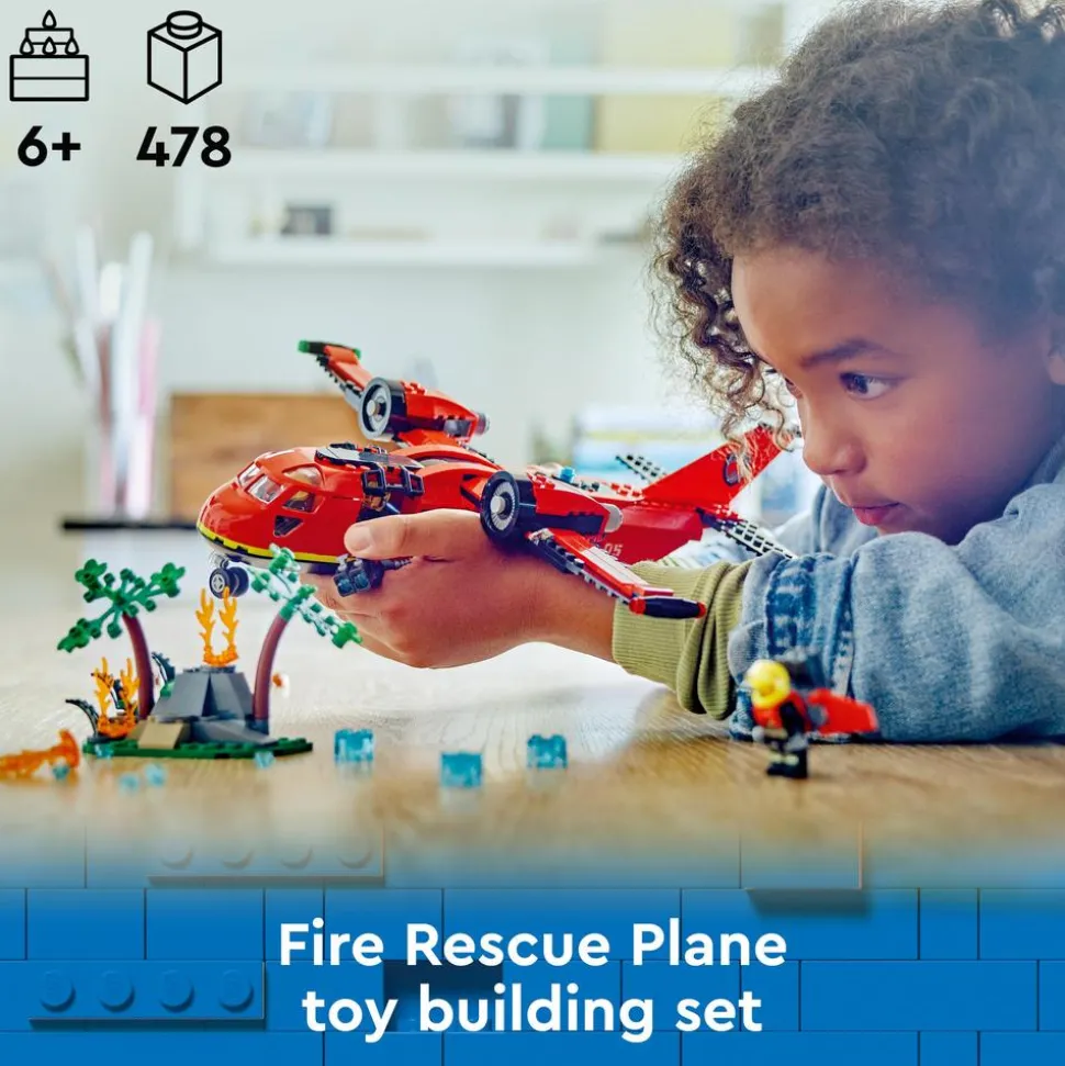 LEGO® City Fire Rescue Plane Building Toy Set 60413