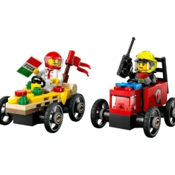 LEGO® City Pizza vs. Fire Truck Race Car Pack Toy 60458