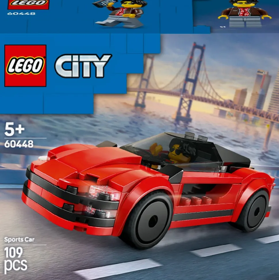 LEGO® City Red Sports Car, Toy Supercar Vehicle Set 60448