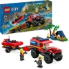 LEGO® City 4x4 Fire Engine with Rescue Boat Toy 60412