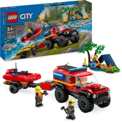 LEGO® City 4x4 Fire Engine with Rescue Boat Toy 60412
