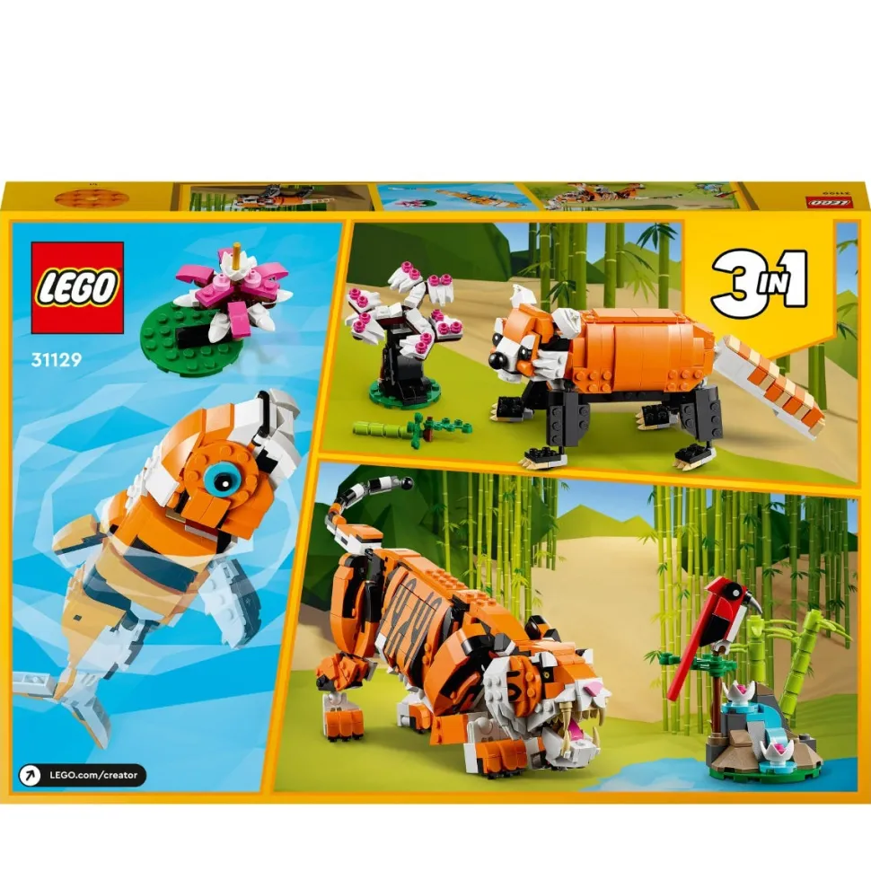 LEGO® Creator 3 In 1 Majestic Tiger Animal Building Toy 31129
