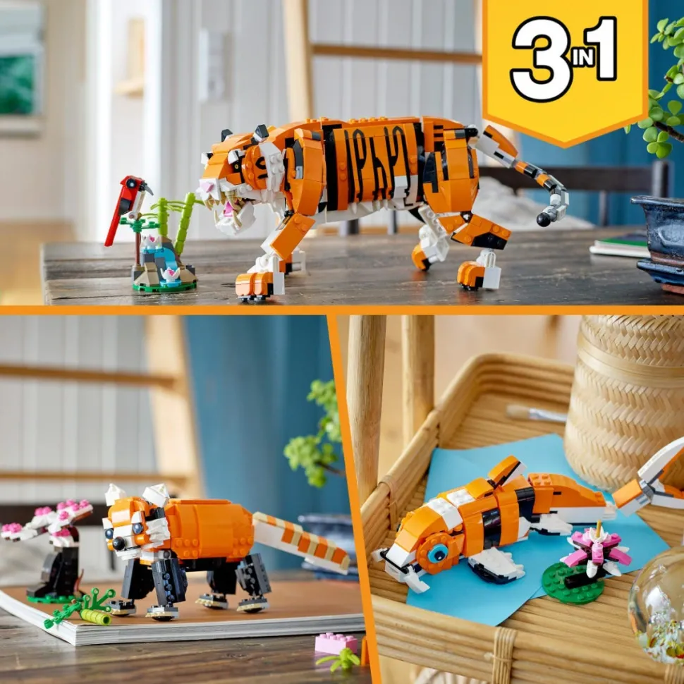 LEGO® Creator 3 In 1 Majestic Tiger Animal Building Toy 31129