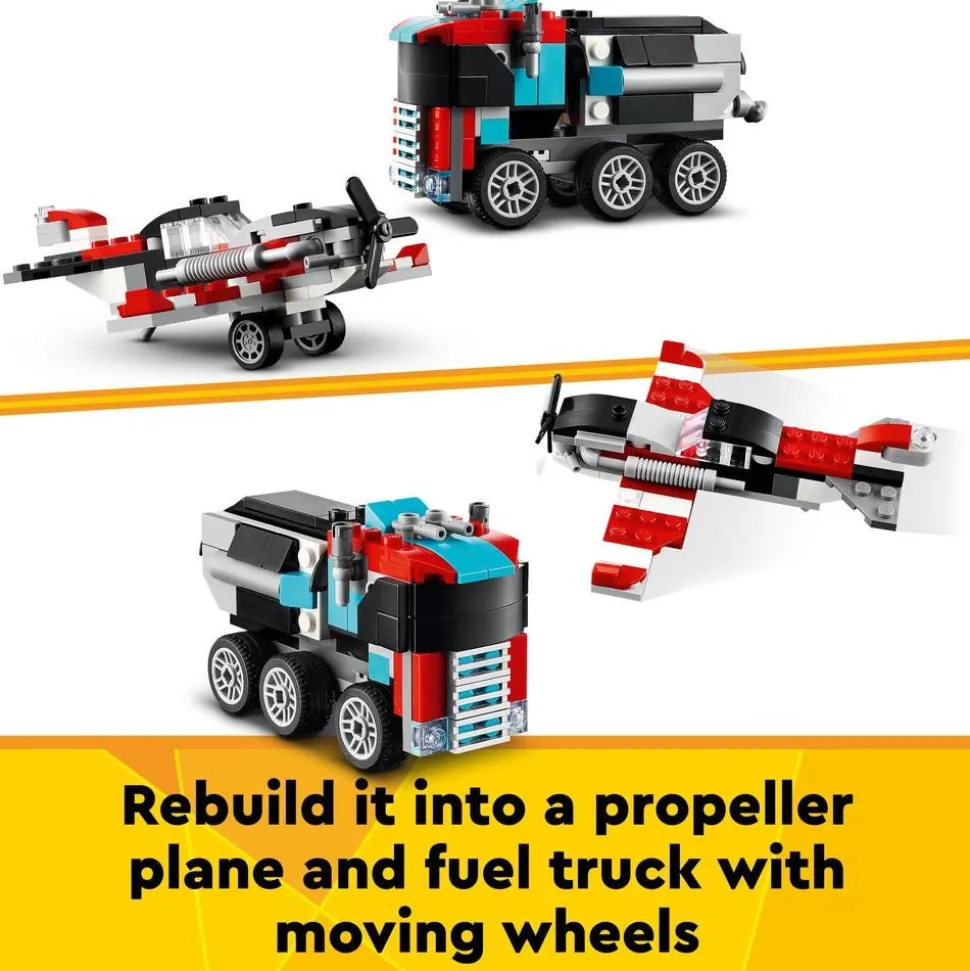 LEGO® Creator Flatbed Truck with Helicopter Toy 31146