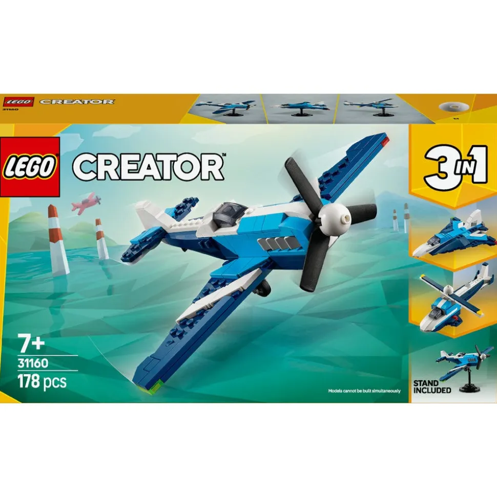 LEGO® Creator 3in1 Aircraft: Race Plane Toy for Kids 31160
