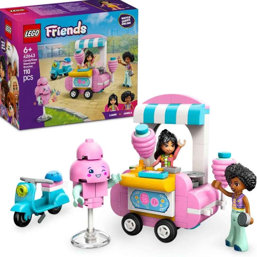 LEGO® Friends Candyfloss Stand and Scooter Food Toy Set 42643