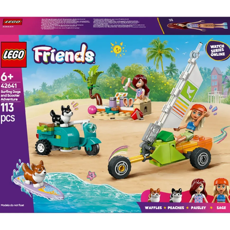 LEGO® Friends Surfing Dogs and Scooter Adventure Set 42641