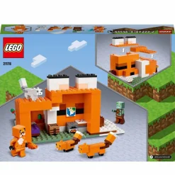 LEGO® Minecraft The Fox Lodge House Animals Toy 21178