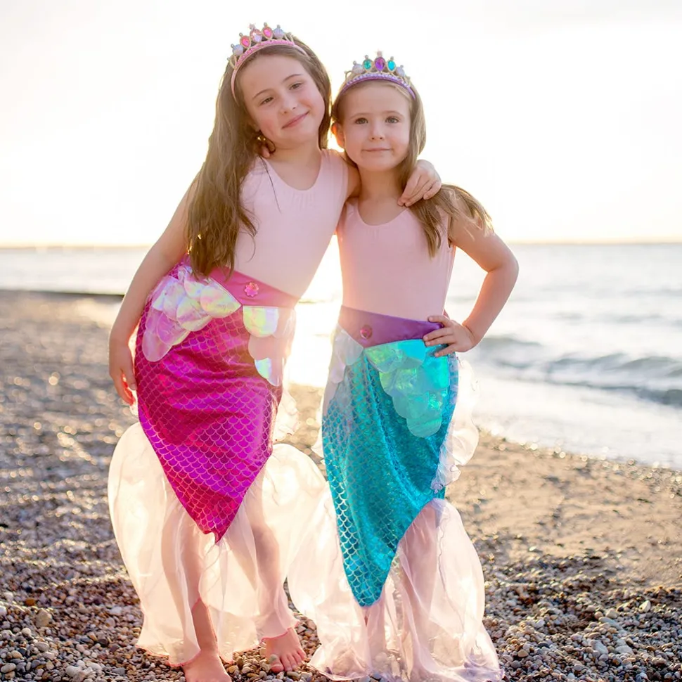 Mermaid Glimmer Skirt With Tiara Pink (5-6 years)