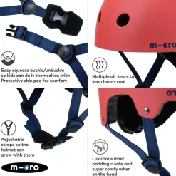 Micro Red Matt Helmet Small (48-54Cm)
