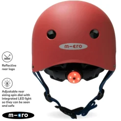 Micro Red Matt Helmet Small (48-54Cm)