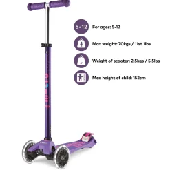Micro Scooter Maxi Deluxe LED Purple