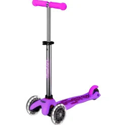 Mini Deluxe Glow Scooter With Led Wheels: Pink