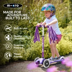 Mini Deluxe Led Scooter Purple