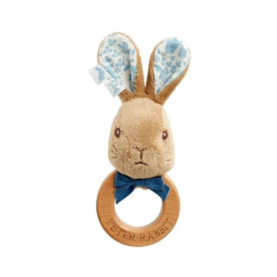 Peter Rabbit Signature Wooden Ring Rattle