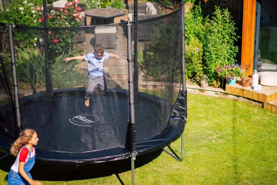 Plum 14ft Space Zone II Evolution Springsafe Trampoline & Enclosure