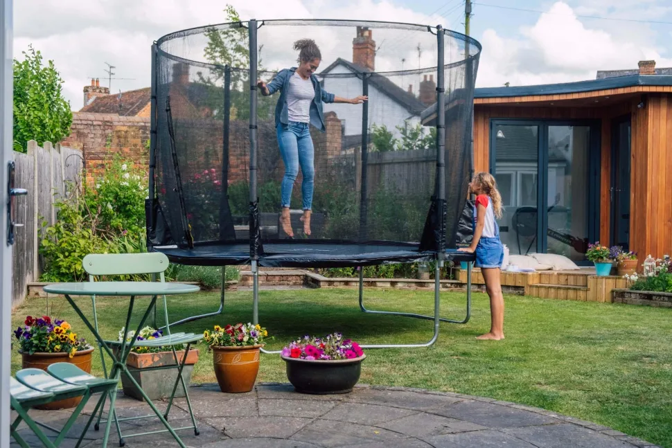 Plum 12ft Space Zone II Evolution Springsafe Trampoline & Enclosure