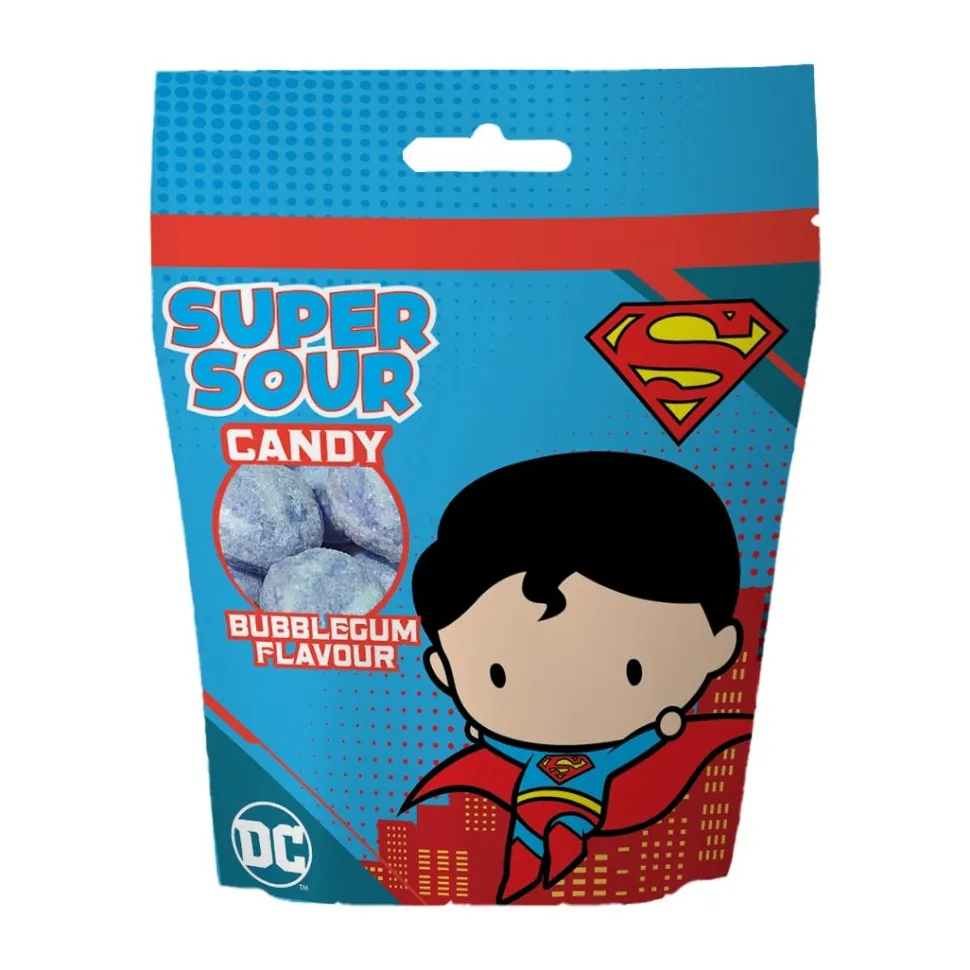 Super Man Super Sour Bubble Gum Flavour Candy